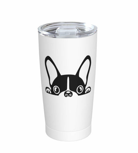Fenmshairy Boston Terrier Stainless Steel Tumbler 20oz Travel Mug Lid