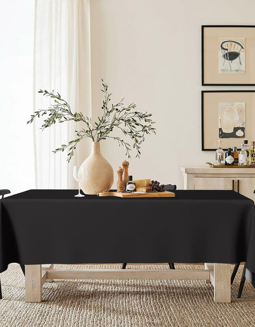 Load image into Gallery viewer, Horaldaily Black 60x120in Rectangular Polyester Tablecloth Stain Resistant

