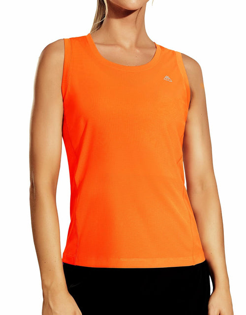 Load image into Gallery viewer, Haimont Women's Sleeveless Workout Tank Top Dry Fit Orange Size XS

