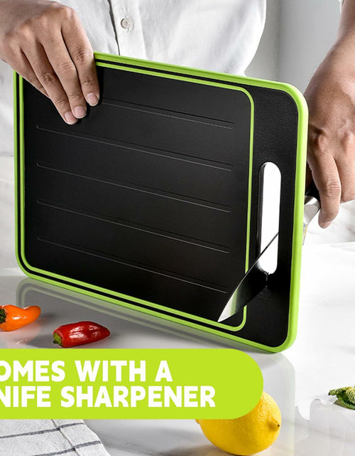 Load image into Gallery viewer, AOWBCGD Cutting Board Double Sided 2 Pcs Large+Small Khaki Stainless Steel
