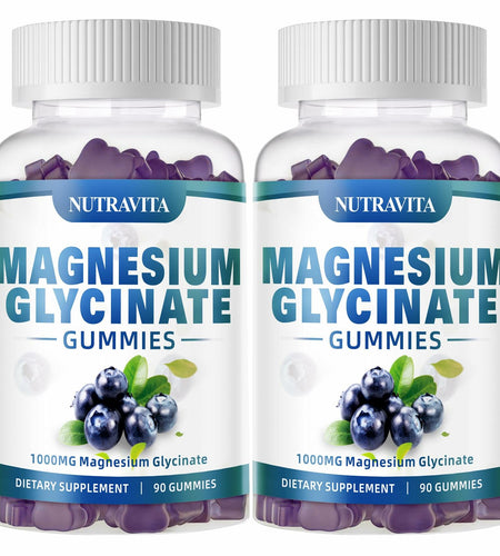 Nutravita Magnesium Glycinate Gummies 1000mg L-Threonate VitD B6 CoQ10 180ct