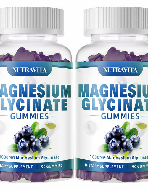 Load image into Gallery viewer, Nutravita Magnesium Glycinate Gummies 1000mg L-Threonate VitD B6 CoQ10 180ct

