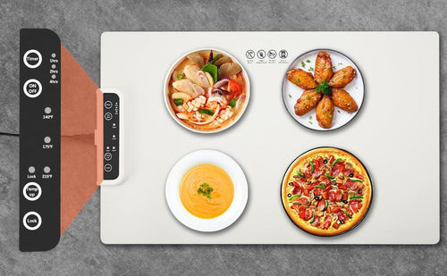 Load image into Gallery viewer, Reespring Food Warming Mat Full Surface Heating Portable Silicone White
