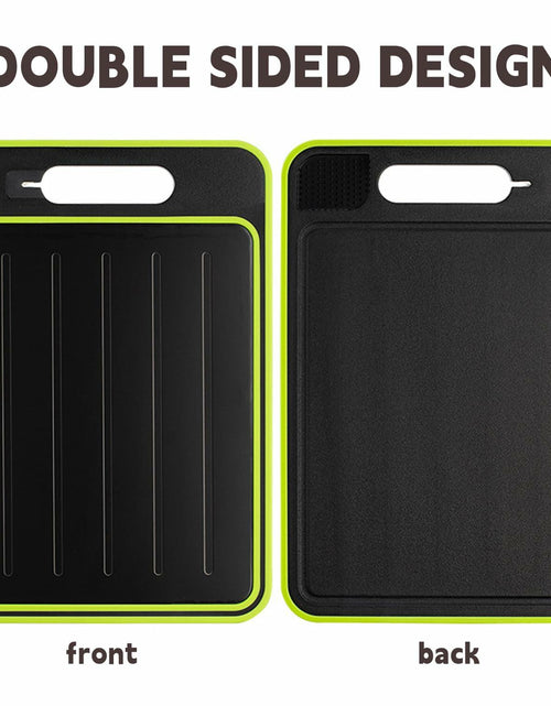 Load image into Gallery viewer, AOWBCGD Cutting Board Double Sided 2 Pcs Large+Small Khaki Stainless Steel
