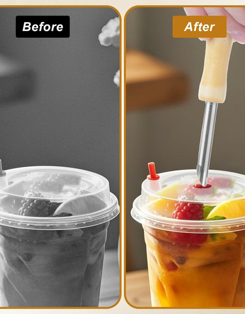 Load image into Gallery viewer, Lusofie 2 Pack Stainless Steel Straw Hole Puncher with Wood Handle
