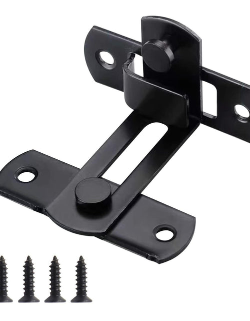 Load image into Gallery viewer, ATEN 90 Degree Stainless Steel Sliding Barn Door Latch Black 1 Pc
