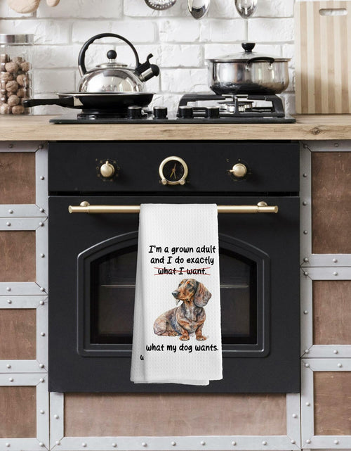 Load image into Gallery viewer, TAEDIN Dachshund Wiener Dog Dish Towel 16x24 Inches Animal Print Polyester
