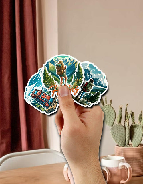 Load image into Gallery viewer, BIGZORO 50 PCS Wilderness Hiking Waterproof Vinyl Stickers Decals Outdoors
