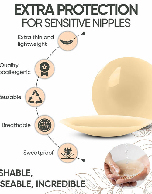 Load image into Gallery viewer, Nippiebye Silicone Reusable Adhesive No Show Nipple Covers Coco Size 8cm
