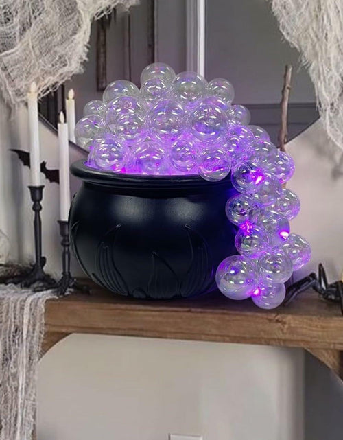 Load image into Gallery viewer, ZUOKEMY Witch Pot Halloween Decoration Light Up Transparent Balls Black
