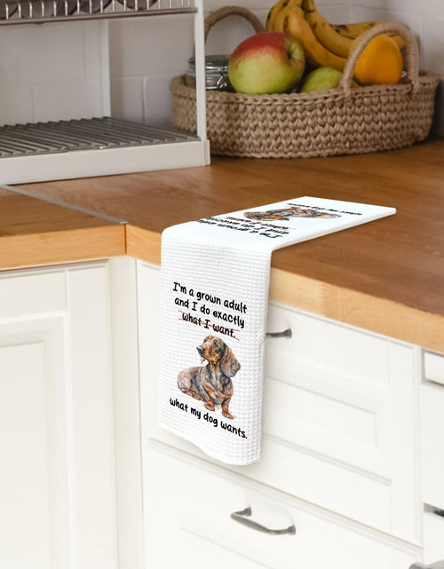 Load image into Gallery viewer, TAEDIN Dachshund Wiener Dog Dish Towel 16x24 Inches Animal Print Polyester

