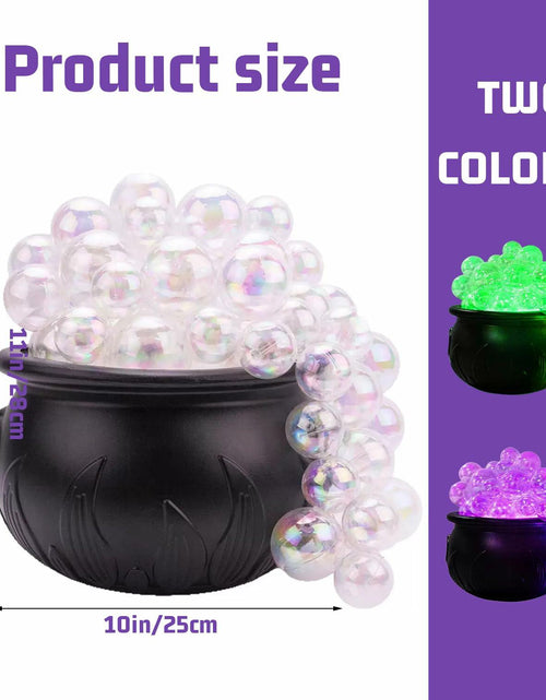 Load image into Gallery viewer, ZUOKEMY Witch Pot Halloween Decoration Light Up Transparent Balls Black
