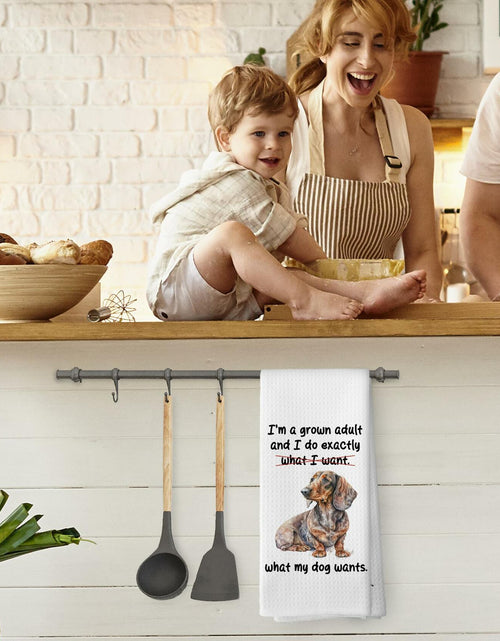 Load image into Gallery viewer, TAEDIN Dachshund Wiener Dog Dish Towel 16x24 Inches Animal Print Polyester
