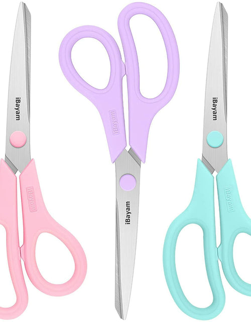 Load image into Gallery viewer, [Like New] iBayam 8" All Purpose Scissors 3-Pack Ultra Sharp 2.5mm Blade Shears
