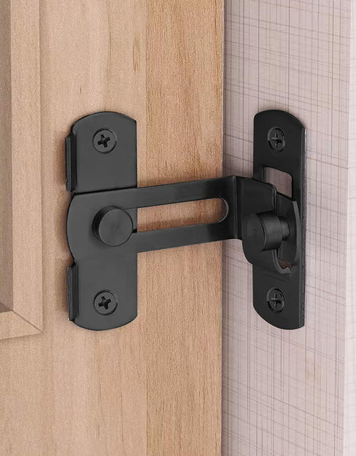 Load image into Gallery viewer, ATEN 90 Degree Stainless Steel Sliding Barn Door Latch Black 1 Pc
