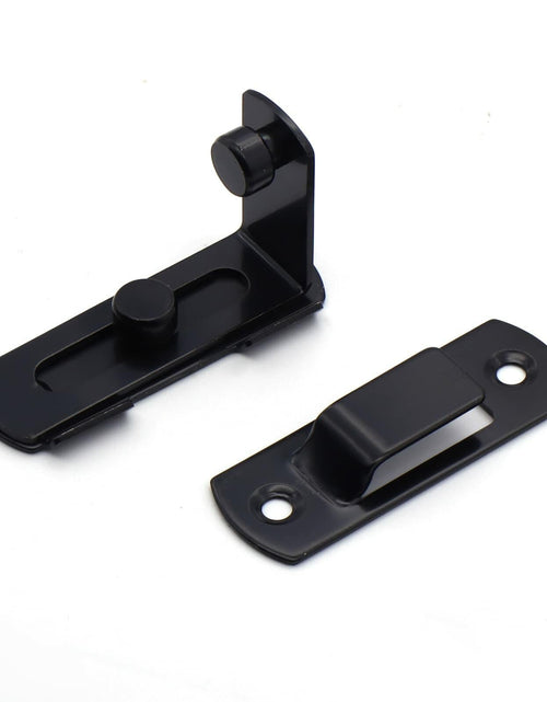 Load image into Gallery viewer, ATEN 90 Degree Stainless Steel Sliding Barn Door Latch Black 1 Pc

