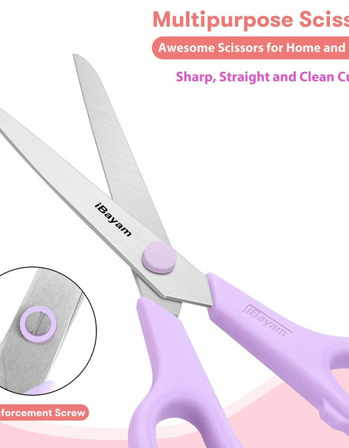 Load image into Gallery viewer, [Like New] iBayam 8" All Purpose Scissors 3-Pack Ultra Sharp 2.5mm Blade Shears
