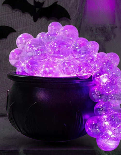 Load image into Gallery viewer, ZUOKEMY Witch Pot Halloween Decoration Light Up Transparent Balls Black

