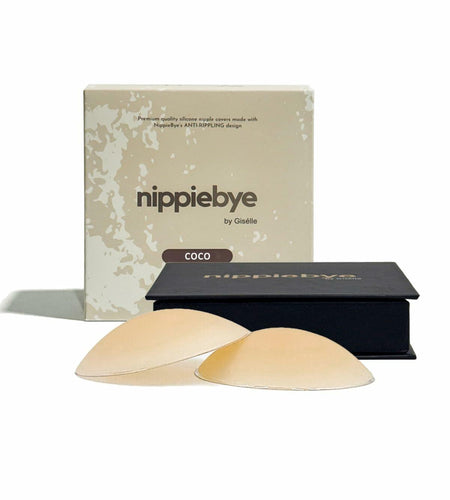 Nippiebye Silicone Reusable Adhesive No Show Nipple Covers Coco Size 8cm