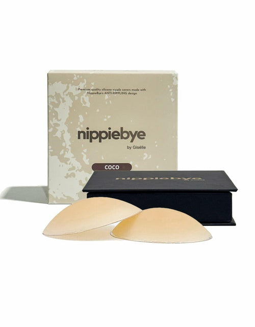 Load image into Gallery viewer, Nippiebye Silicone Reusable Adhesive No Show Nipple Covers Coco Size 8cm
