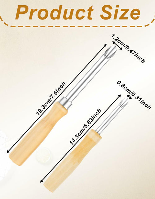 Load image into Gallery viewer, Lusofie 2 Pack Stainless Steel Straw Hole Puncher with Wood Handle

