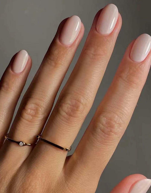 Load image into Gallery viewer, Gifiky Acrylic Press On False Nails Short Almond Nude 24Pcs
