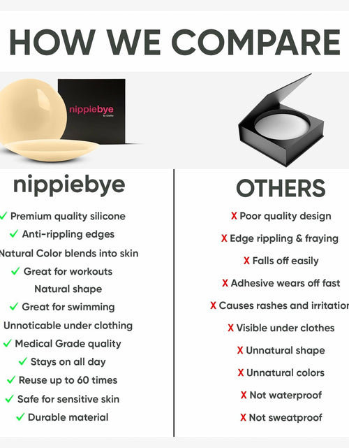 Load image into Gallery viewer, Nippiebye Silicone Reusable Adhesive No Show Nipple Covers Coco Size 8cm
