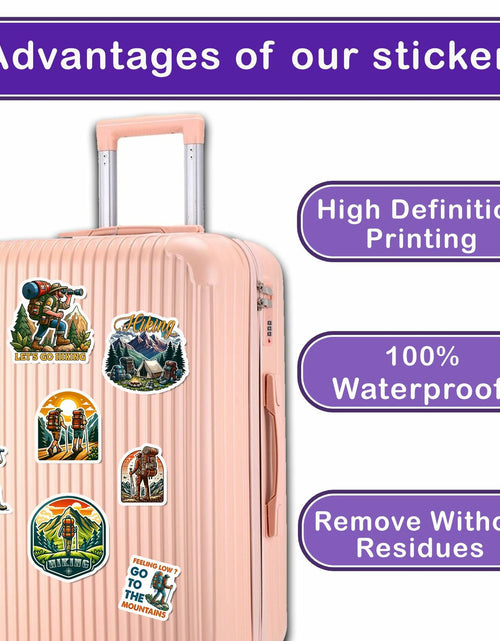 Load image into Gallery viewer, BIGZORO 50 PCS Wilderness Hiking Waterproof Vinyl Stickers Decals Outdoors
