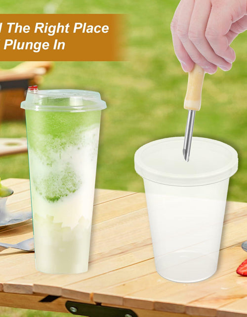 Load image into Gallery viewer, Lusofie 2 Pack Stainless Steel Straw Hole Puncher with Wood Handle
