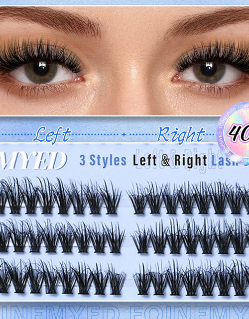 Load image into Gallery viewer, FOINEMYED Lash Clusters 360 Pcs 9-18mm Cat Eye Wispy D Curl Natural
