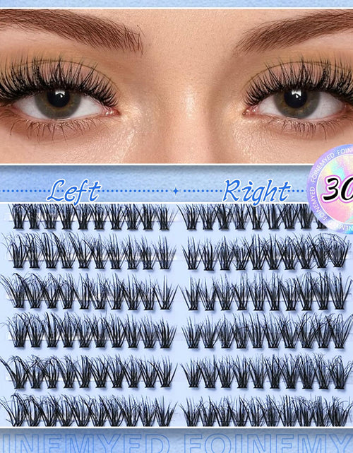 Load image into Gallery viewer, FOINEMYED Lash Clusters 360 Pcs 9-18mm Cat Eye Wispy D Curl Natural

