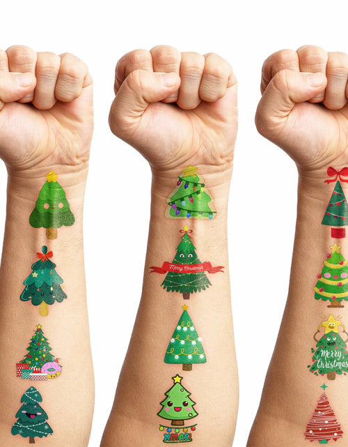 Load image into Gallery viewer, MeoIsDaBest 105 PCS Christmas Tree Temporary Tattoos Multi Color Party Favors
