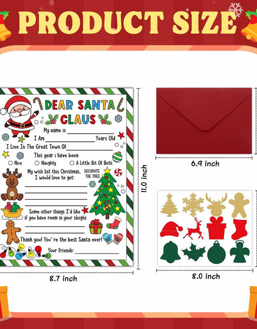 Load image into Gallery viewer, 36 Sets Letter to Santa with Envelopes Stickers Coloring Xmas Crafts Kids
