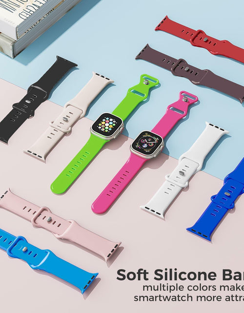 Load image into Gallery viewer, Washun Silicone Band Apple Watch 38-49mm Sport Strap Sapphire Blue Size M/L
