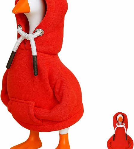 Generic Desk Goose Red Hoodie Mini Goose Costume Table Decor Accessory 7 Inch