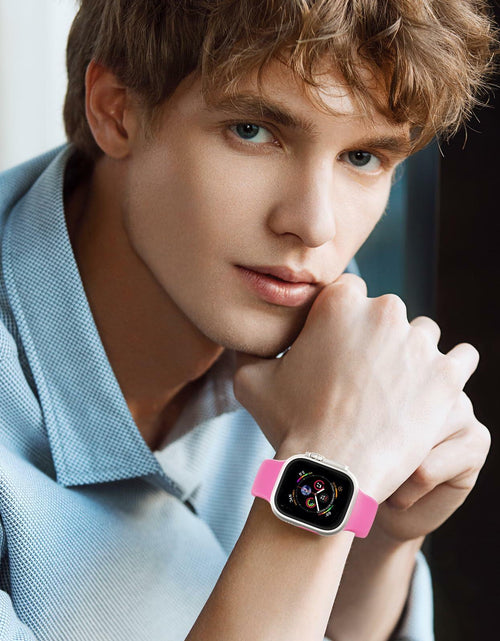Load image into Gallery viewer, Washun Silicone Band Apple Watch 38-49mm Sport Strap Sapphire Blue Size M/L
