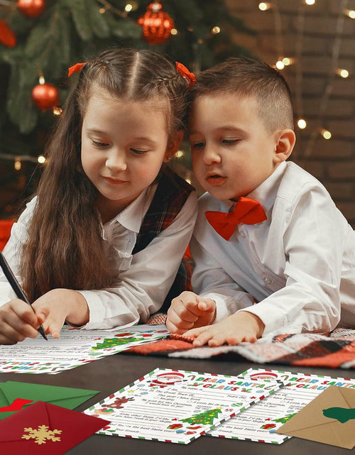 Load image into Gallery viewer, 36 Sets Letter to Santa with Envelopes Stickers Coloring Xmas Crafts Kids

