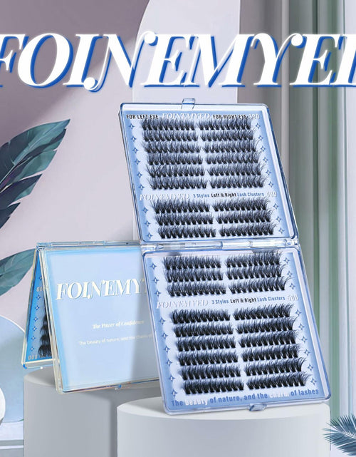 Load image into Gallery viewer, FOINEMYED Lash Clusters 360 Pcs 9-18mm Cat Eye Wispy D Curl Natural
