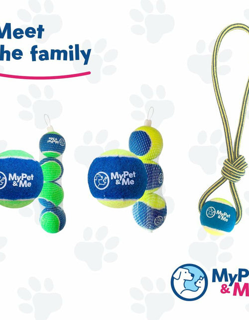 Load image into Gallery viewer, My Pet &amp; Me Dog Tennis Balls 2.5-Inch Soft Lightweight Indoor Outdoor 3 Pack
