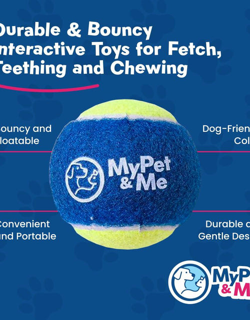 Load image into Gallery viewer, My Pet &amp; Me Dog Tennis Balls 2.5-Inch Soft Lightweight Indoor Outdoor 3 Pack
