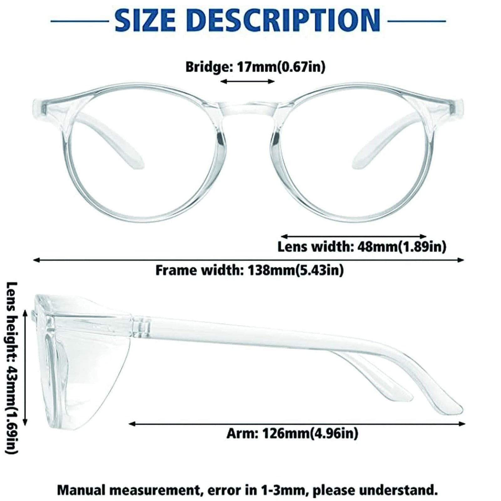 STORYCOAST Safety Glasses Anti Fog Blue Light Blocking Protective Eyewear