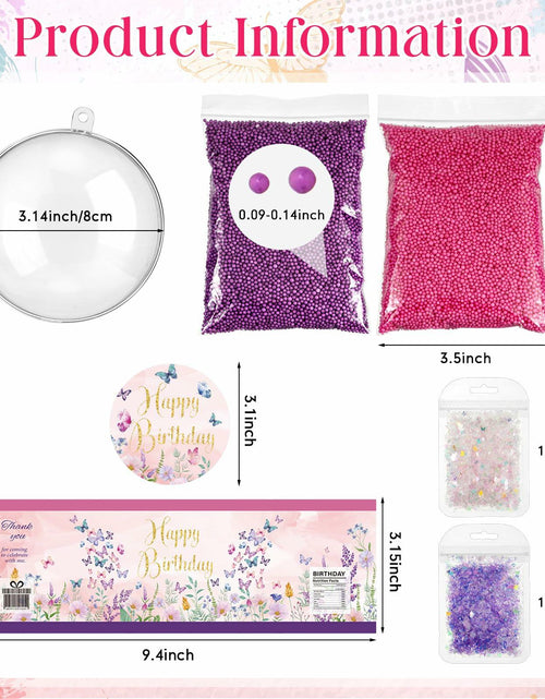 Load image into Gallery viewer, [Like New] Beeveer 12 Set 3.15in Clear Half Ball Candy Dome Shaker Butterfly Labels
