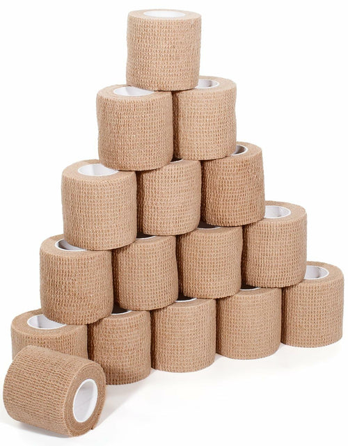 Load image into Gallery viewer, JHGIC Self Adhesive Bandage Tape Wrap 2in x 5yd 16 Rolls Beige Skin Color
