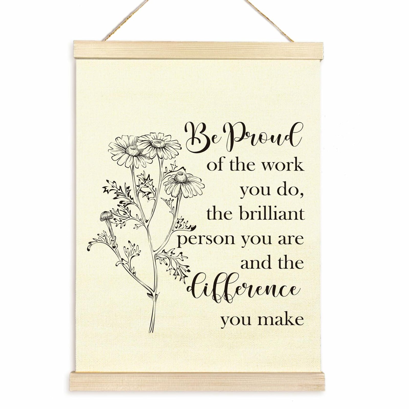 TAEDIN Mental Health Wall Art Poster Hanger Frame 12x16 White Wood