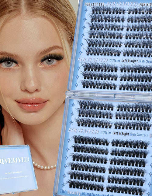 Load image into Gallery viewer, FOINEMYED Lash Clusters 360 Pcs 9-18mm Cat Eye Wispy D Curl Natural
