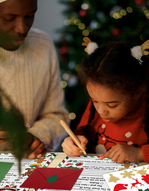 Load image into Gallery viewer, 36 Sets Letter to Santa with Envelopes Stickers Coloring Xmas Crafts Kids
