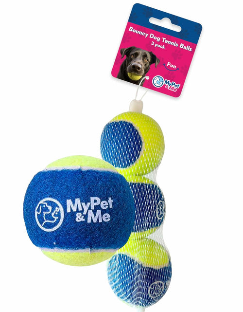 Load image into Gallery viewer, My Pet &amp; Me Dog Tennis Balls 2.5-Inch Soft Lightweight Indoor Outdoor 3 Pack
