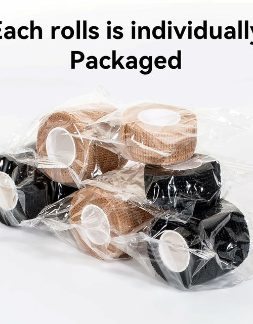 Load image into Gallery viewer, JHGIC Self Adhesive Bandage Tape Wrap 2in x 5yd 16 Rolls Beige Skin Color
