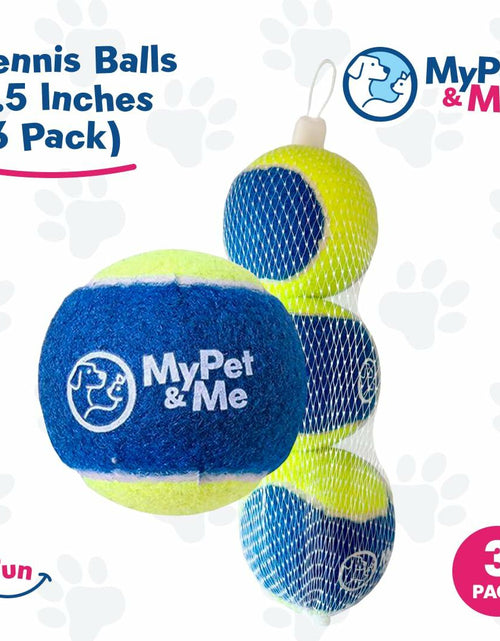 Load image into Gallery viewer, My Pet &amp; Me Dog Tennis Balls 2.5-Inch Soft Lightweight Indoor Outdoor 3 Pack
