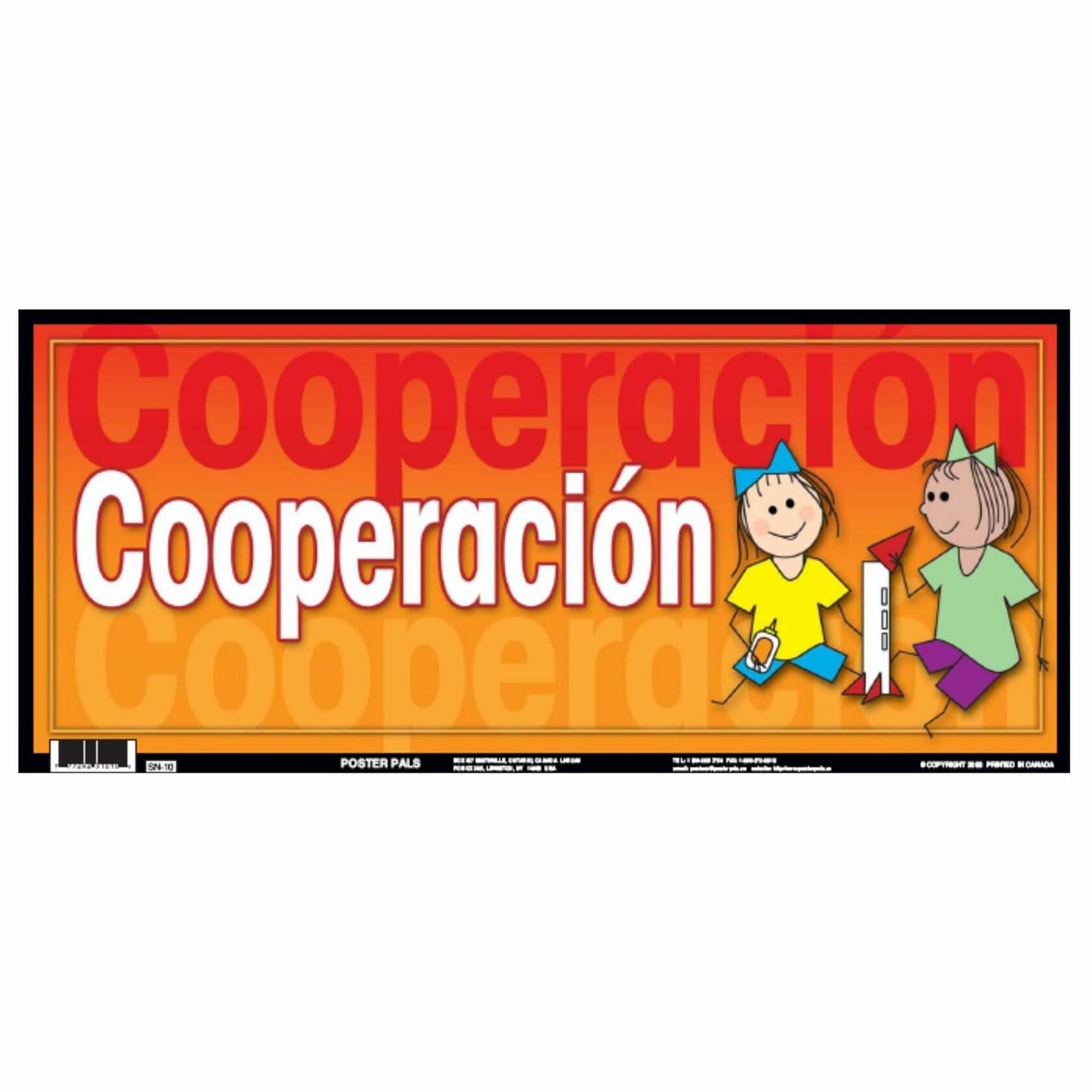 Poster Pals Spanish Educational Language Teaching Posters 6-Set Multicolor